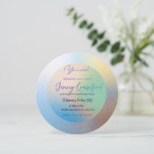 Customizable Pastel Gradient Round Wedding Brunch  Kaart (Staand voorkant)