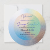 Customizable Pastel Gradient Round Wedding Brunch  Kaart (Voorkant)