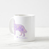 Customizable Pastel Purple Cavalier King Charles Koffiemok (Voorkant links)