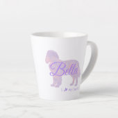 Customizable Pastel Purple Cavalier King Charles   Latte Mok (Rechterhoek)