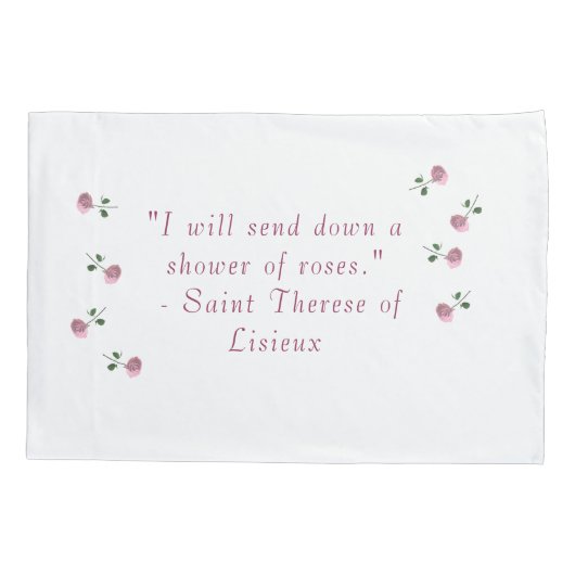 Customizable Patron Saint (St. Therese) Kussensloop (Achterkant)