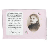 Customizable Patron Saint (St. Therese) Kussensloop (Voorkant)