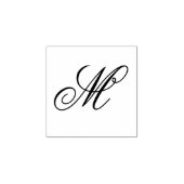 Customizable Personalized Stylish Monogram Rubberstempel (Afrduk)