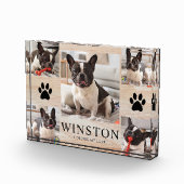 Customizable Pet Dog Memorial Keepsake Fotoblokken (Rechts)