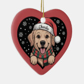 Customizable Pet Name Christmas Keramisch Ornament (Rechts)