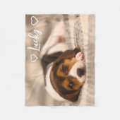 Customizable Pet Photo and Name Fleece Deken (Voorkant)