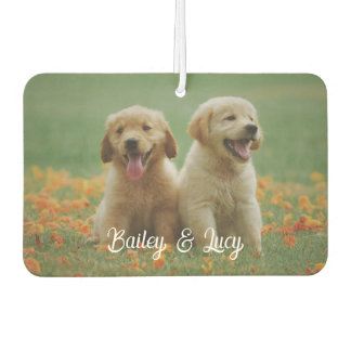 Customizable Pet Photo With Customizable Name Text Luchtverfrisser