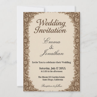 Customizable Photo Wedding Invitation Card Kaart