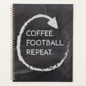 Customizable Phrase Coffee. Football. Repeat. (Devant)