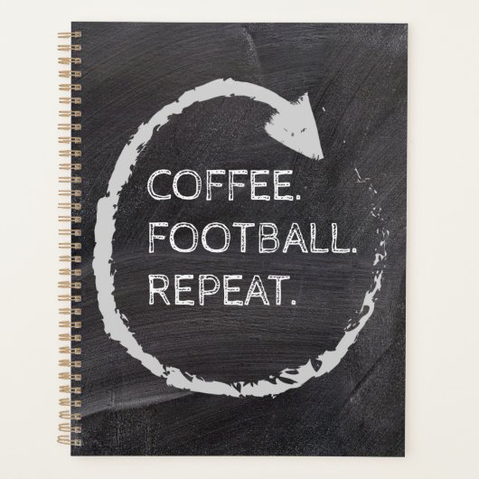 Customizable Phrase Coffee. Football. Repeat. (Devant)