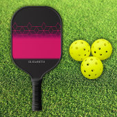 Customizable Pink Diamond Pattern Pickleball Paddle