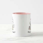 "Customizable" Playful Cat Birthday Cake & Gifts Mok (Midden)