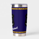 Customizable Police Tribute Design with Badge Geïsoleerde Drinkbeker (Rechts)