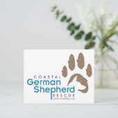 Customizable Postcard - Coastal German Shepherd Briefkaart (Staand voorkant)