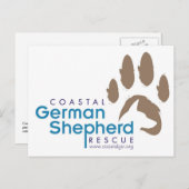 Customizable Postcard - Coastal German Shepherd Briefkaart (Voorkant / Achterkant)