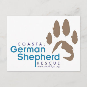 Customizable Postcard - Coastal German Shepherd Briefkaart