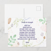 Customizable prayer for strength colorful briefkaart (Voorkant / Achterkant)