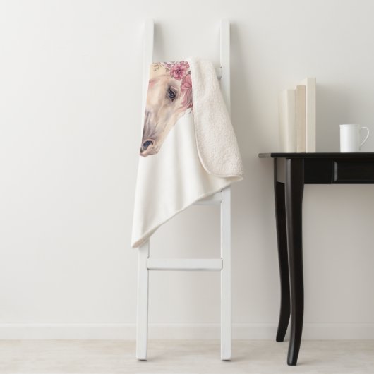 Customizable Pretty Ponies and Petals Sherpa Deken (In situ)
