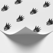 Customizable Punk Skull Version 2 Cadeaupapier (Hoek)