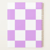 Customizable Purple Checkered Teacher Planner (Achterkant)