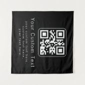Customizable QR Code & Editable Text Template Wandkleed (Voorkant (horizontaal))