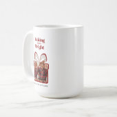 Customizable Red Christmas Photo Mug Koffiemok (Voorkant links)