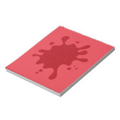 Customizable Red Ink Splash Notepad Notitieblok (Gedraaid)