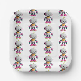 Customizable Robot Kids Papieren Bordje