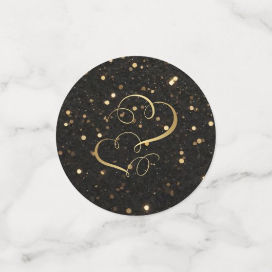 Customizable Round Wedding Table Confetti (Kleine voorkant)