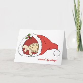 Customizable Russian Tortoise Christmas Card Feestdagen Kaart
