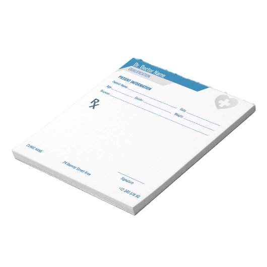 Customizable RX Pad for Doctors - Prescription Pad Notitieblok (Gedraaid)
