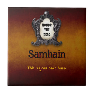 Customizable Samhain Ceramic Tile Tegeltje