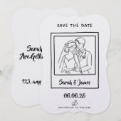 Customizable Save the Date  Bride groom  (Voorkant / Achterkant)