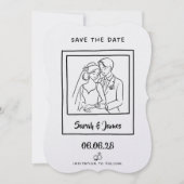 Customizable Save the Date  Bride groom  (Voorkant)