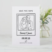 Customizable Save the Date  Bride groom (Staand voorkant)