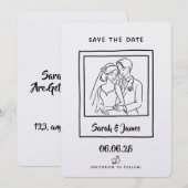Customizable Save the Date  Bride groom (Voorkant / Achterkant)