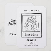 Customizable Save the Date  Bride groom (Voorkant / Achterkant)