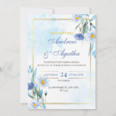 Customizable save the date weddind invitation (Devant)