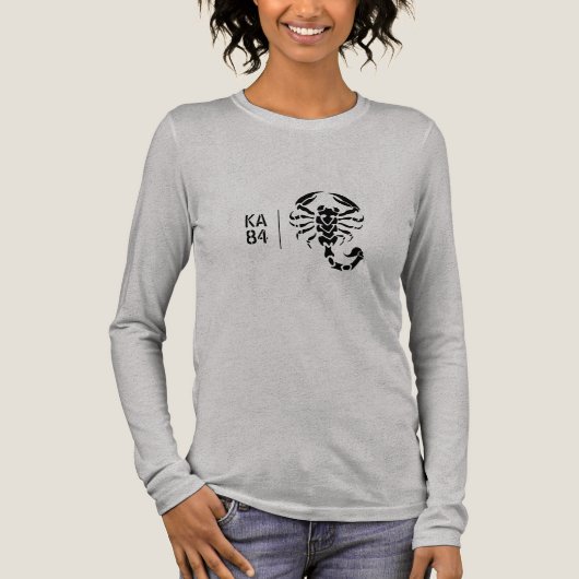 Customizable - Scorpion and Your Initials Tri-Blend Shirt (Voorkant)