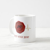 Customizable Sealed With Love – MR Monogram Mug (Devant gauche)