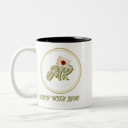 Customizable Sealed With Love – MR Monogram Mug (Gauche)