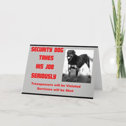 Customizable Security Bedankkaart (Voorkant)