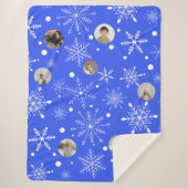 Customizable Snowflake Flurry Sherpa Blanket Sherpa Deken (Voorkant)