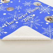 Customizable Snowflake Flurry Sherpa Blanket Sherpa Deken (3/4)