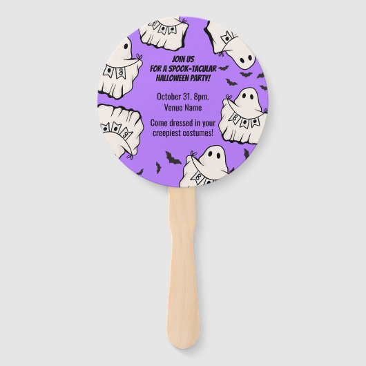 Customizable Spooky & Fun Halloween Handwaaier (Voorkant)