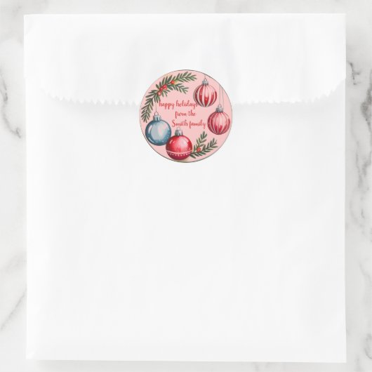 Customizable Stickers for Holiday Packages  (Sac)