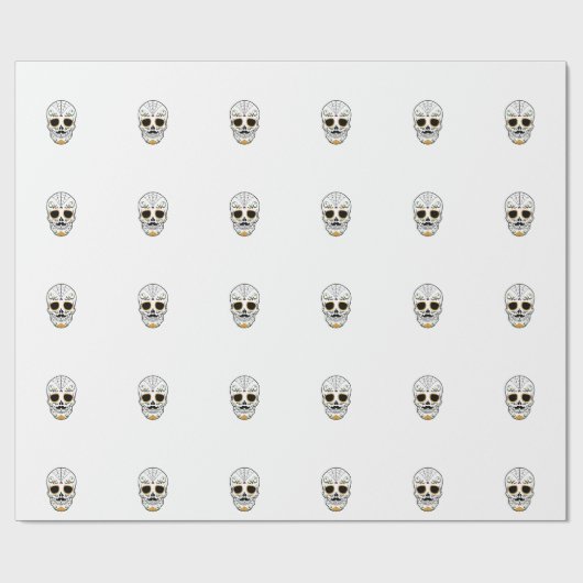 Customizable Sugar Skull Cadeaupapier (Vlak)