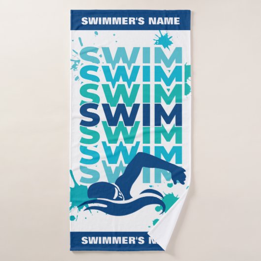 CUSTOMIZABLE Swim Team Towel (Serviette de bain)
