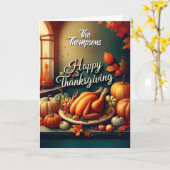 Customizable Thanksgiving Kaart (Gele Bloem)