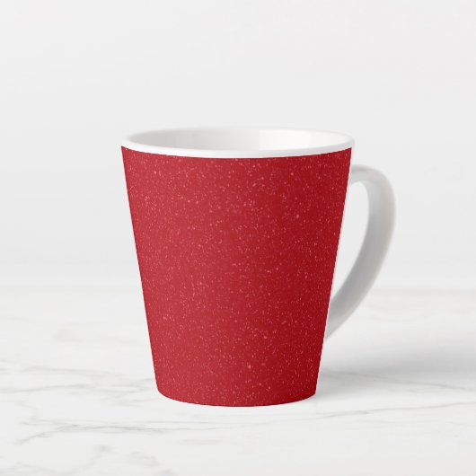 Customizable Tomato Red Speckle Latte Mug (Angle droit)